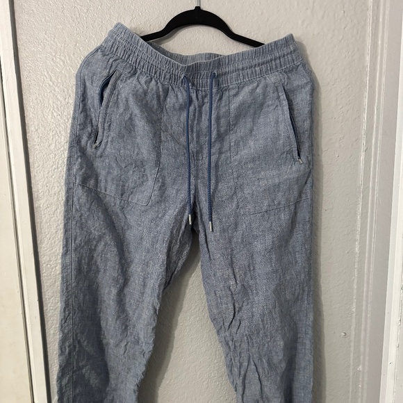 Athleta‎ Retreat Linen Joggers | Size 6 | Light Blue Chambray - Picture 1 of 8